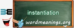 WordMeaning blackboard for instantiation